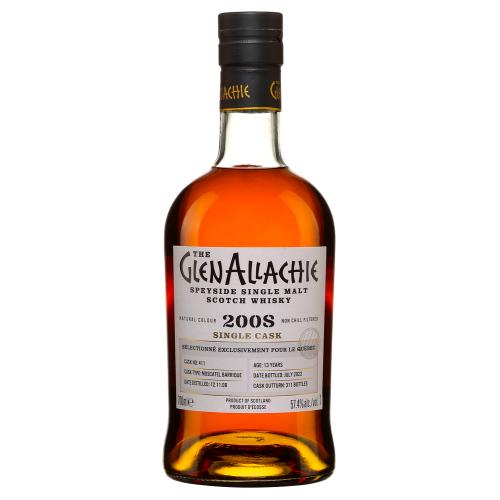 GlenAllachie Single Cask 2008 Cask #411 Moscatel Barrel Speyside Single Malt