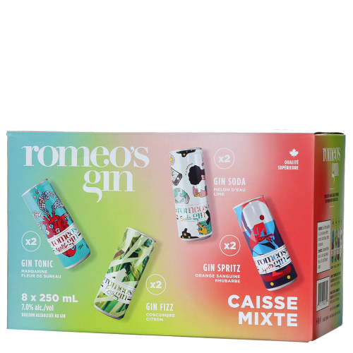 Romeo's Gin Saveurs Assorties Caisse Mixte