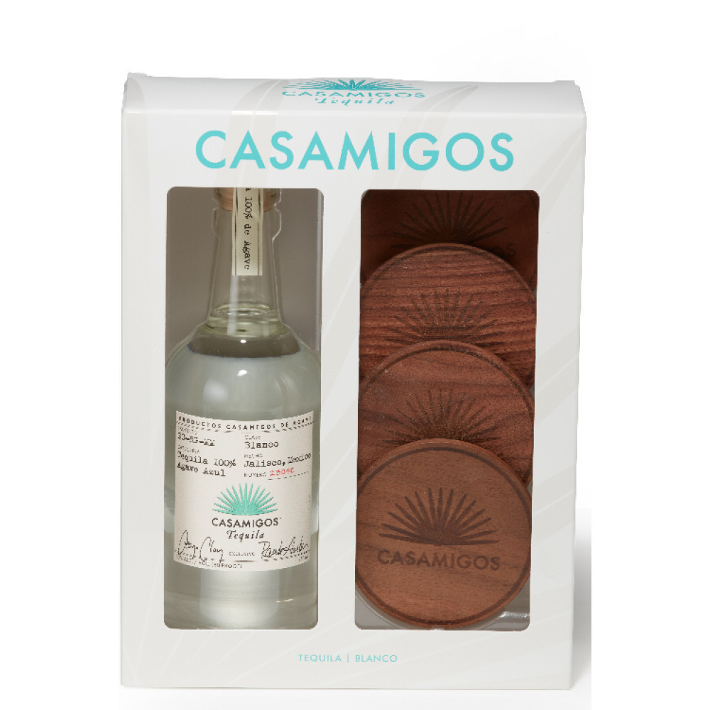 CASAMIGOS Blanco Tequila with 4 Coasters