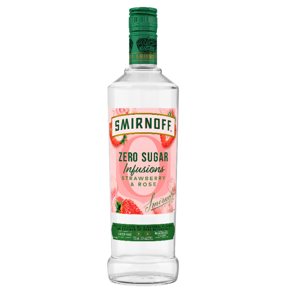 Smirnoff Zero Sugar Infusions Strawberry & Rose