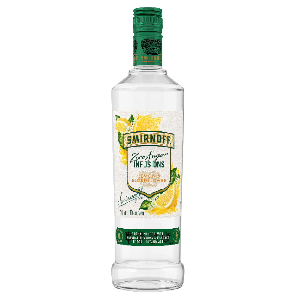 Smirnoff Zero Sugar Infusions Lemon & Elderflower